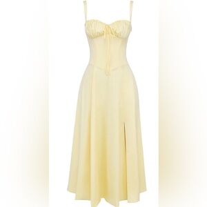 Yellow Bustier Corset Dress, size Small. Never worn!!! WITH POCKETS